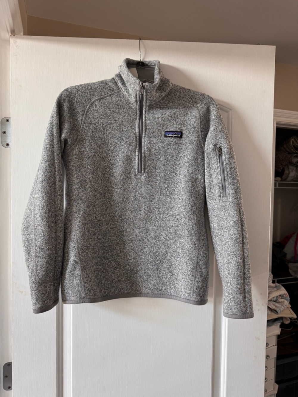 Patagonia Better Sweater Heather Gray Half-Zip Fleece Pullover EUC - Picture 6 of 9